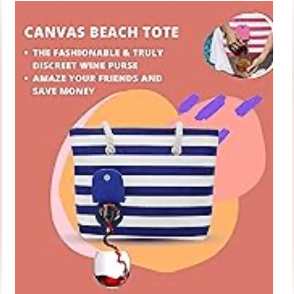 PortoVino Beach Wine Tote with Pour Spout & Dustbag NWT - Picture 16 of 16